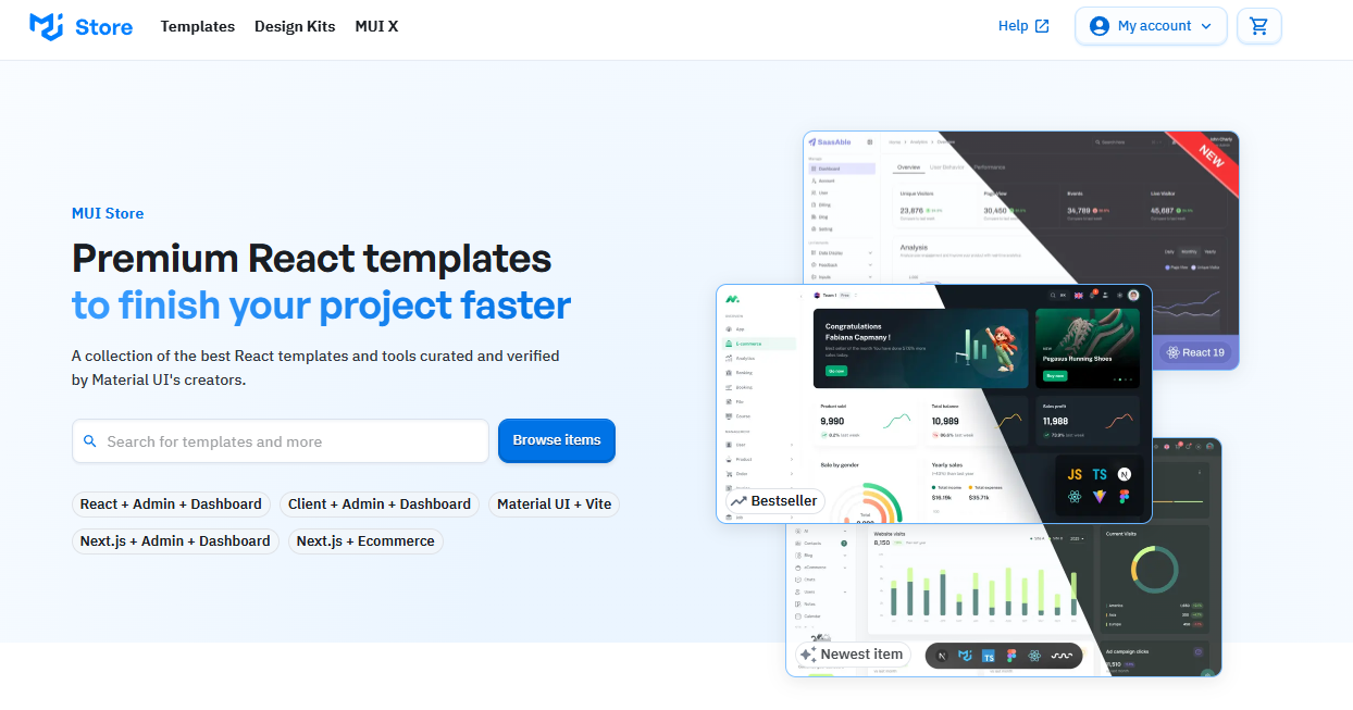 MUI React Premium MUI X License Package for Striking Digital